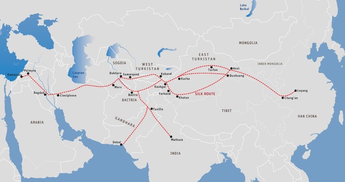 地圖七：絲綢之路