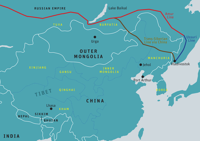 The Trans-Siberian railway in the early 20th century
