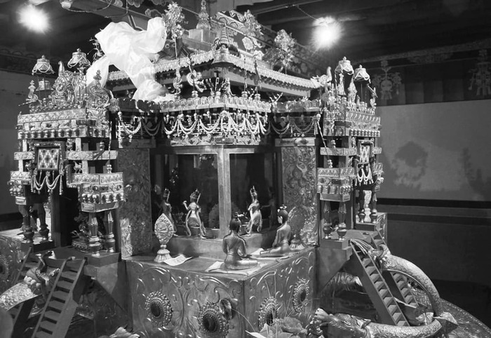 A three-dimensional Guhyasamaja mandala in a monastery in Central Tibet, 2011.