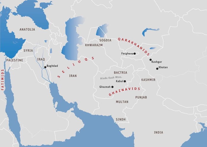 Карта 28: Империя Сельджуков во второй половине XI века